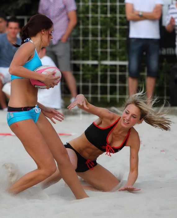 Girls Playing Football